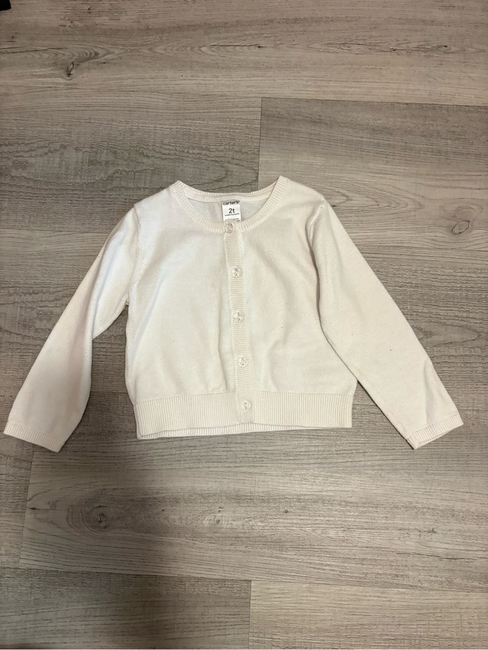 Carters White Button Up Cardigan 2T